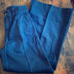 J Brand Wide Leg Denim Trousers